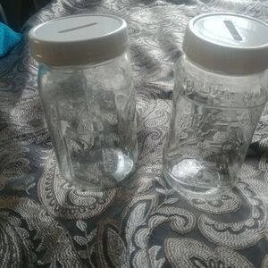 Clear Glass Jar with White Lid